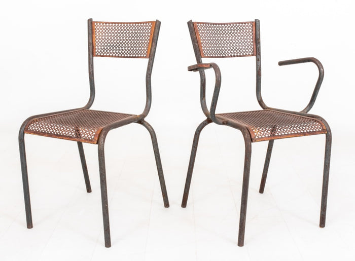 Mathieu Mategot French Modernist Side Chairs, Pair