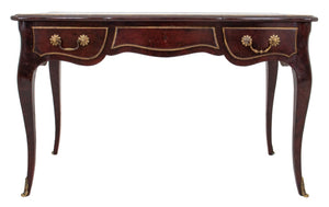 French Louis XV Style Leather Top Writing Desk (8409284182323)