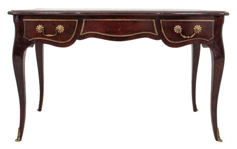 French Louis XV Style Leather Top Writing Desk