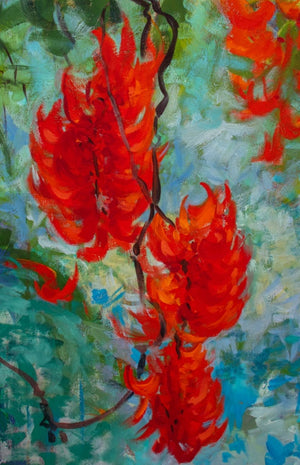 Daniel Knoll Impressionistic Floral Oil on Canvas (8523155308851)