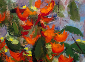 Daniel Knoll Impressionistic Floral Oil on Canvas (8523155308851)