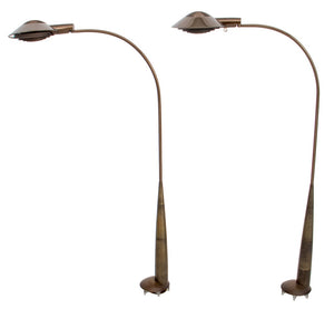 Cedric Hartman Model 91 CO Bronze Floor Lamps, Pair (8508069052723)