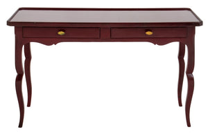 Queen Anne Style Red Lacquered Sofa Table (9458358354227)