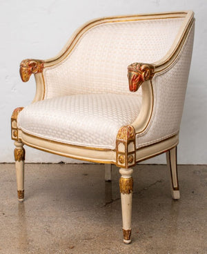 Italian Empire Style Bergere or Tub Chair (8861897457971)