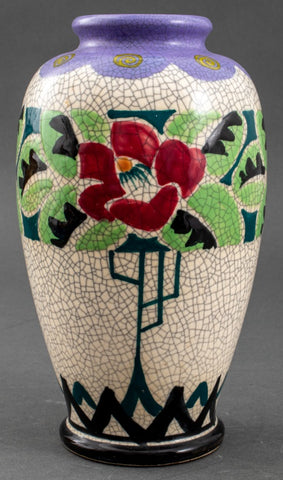 Czech Art Deco Ceramic Vase, 1930s