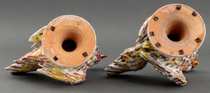 Persian Ceramic Rooster Sculptures, Pair (8467953484083)