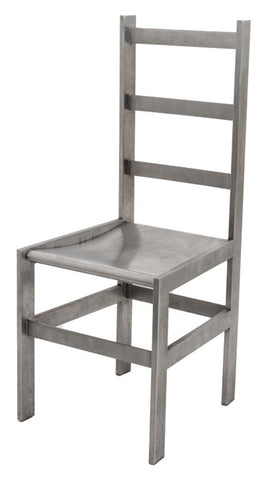 Modernist Stainless Steel Ladderback Chair