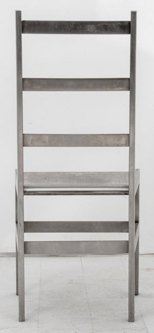 Modernist Stainless Steel Ladderback Chair (8429076283699)