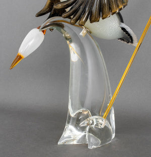 Oscar Zanetti Murano Glass Mallard Duck Sculpture (8557099057459)