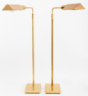 Hansen Style Brass Floor Lamps, Pair (8443793867059)