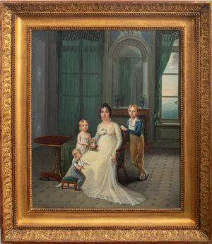 Francois Kinson Family Portrait Oil on Canvas (9358681964851)