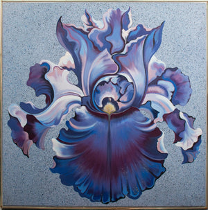 Lowell Nesbitt "Blue Violet Iris" Oil on Canvas (8435876790579)