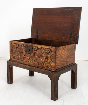 Aesthetic Movement Carved Wood Side Table (8476716073267)
