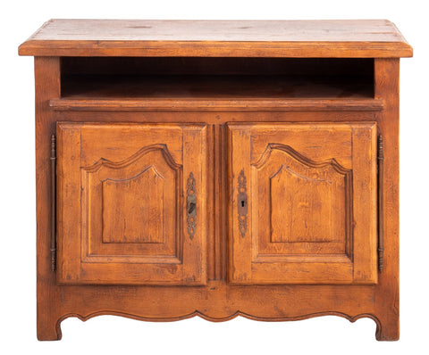 French Provincial Style Walnut Two Door Cabinet