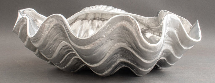 Large Silvered Clam Shell