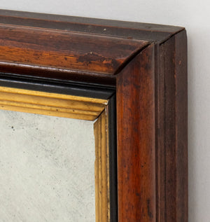 American Walnut and Giltwood Mirror (8727165829427)