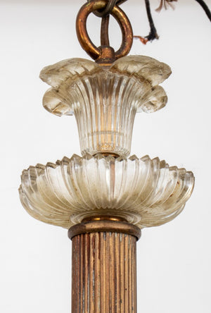 American Art Deco Molded Glass Pendant Light (8494852636979)