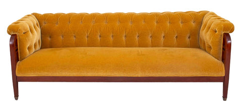 Swedish Art Nouveau Mahogany Sofa