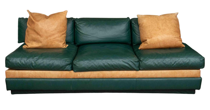 Modern Leather Sleeper Sectional Sofa