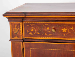 Edwardian Sheraton Revival Marquetry Cabinet (8912568353075)