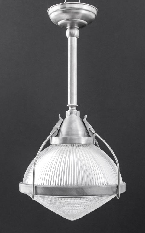 Vintage Industrial Holophane Ceiling Pendant Lamp