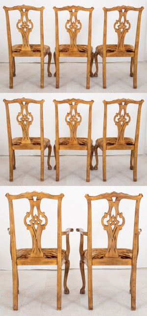 Chippendale Style Dining Chairs, 8 (8906371760435)