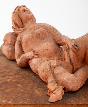 Mary Frank Nude Figural Group Terracotta Sculpture (9381999083827)