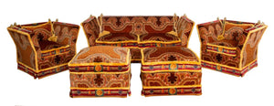 Gianni Versace Upholstered Knole Suite, 7 Pc (8770751463731)