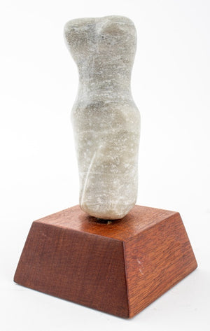 Joan Shapiro "Female" Gray Alabaster Sculpture (9358686191923)