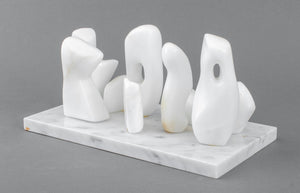 Joan Shapiro Abstract Group Alabaster Sculpture (8970212770099)