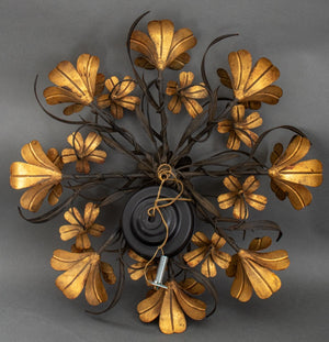 Italian Parcel Gilded Metal Pendant Chandelier (8928791134515)