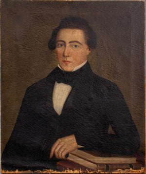 Ammi Phillips Attributed Portrait of a Gentleman Oil (8850476368179)