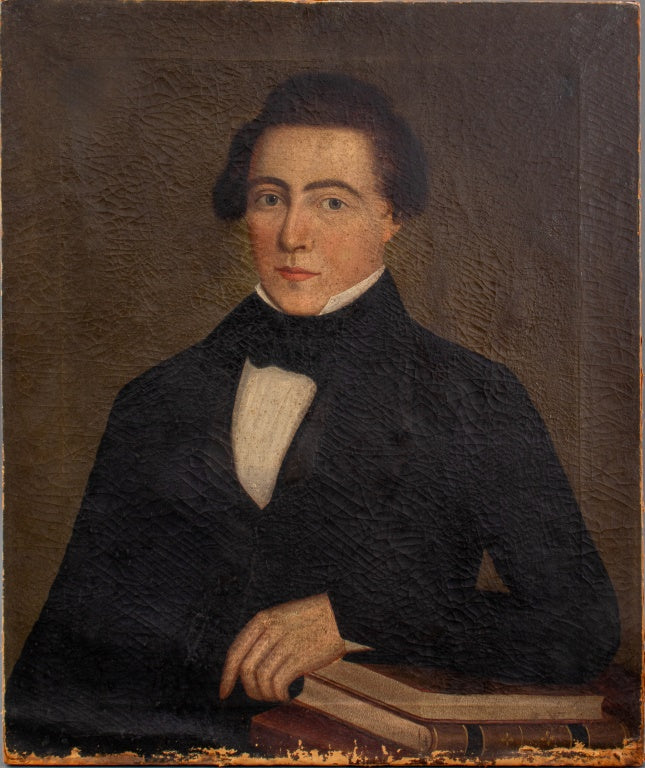 Ammi Phillips Attributed Portrait of a Gentleman Oil