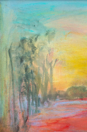 Joan Shapiro Sunset Landscape Oil on Canvas (8845742080307)