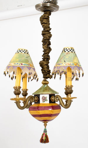 MacKenzie Childs Four Light Chandelier (8928798048563)