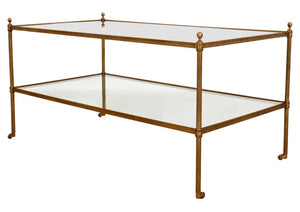 Jansen Style Gilt Bronze and Glass Low Table (8970318545203)