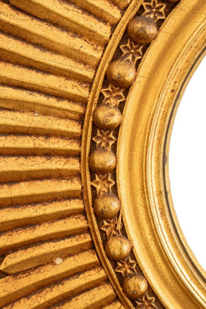 Neoclassical Revival Gilt Wood Starburst Mirror (8890999308595)