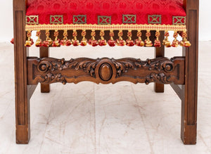 Renaissance Revival Mahogany Armchairs, 2 (8860646015283)