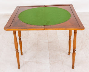 William IV Walnut Gate Leg Games Table, 19th C (8859760689459)