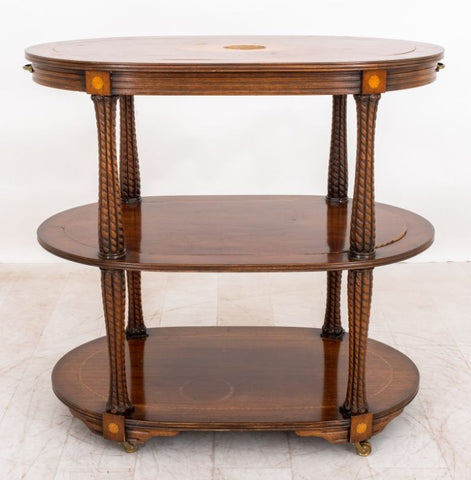 Edwardian Tiered Tea or Library Table, ca. 1900