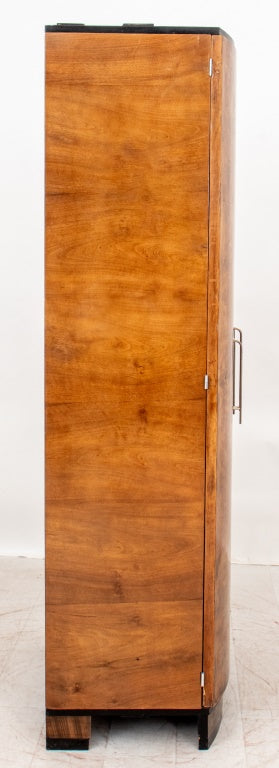 Art Deco Two Door Burl Walnut Armoire (8944185540915)