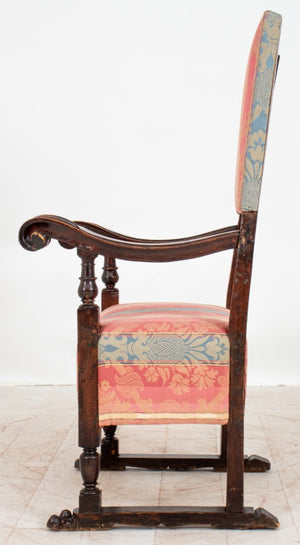 Italian Baroque Style Armchair, 19th Century (9370368540979)