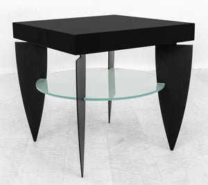 Post Modern Lacquer and Glass Occasional Table (8883664814387)