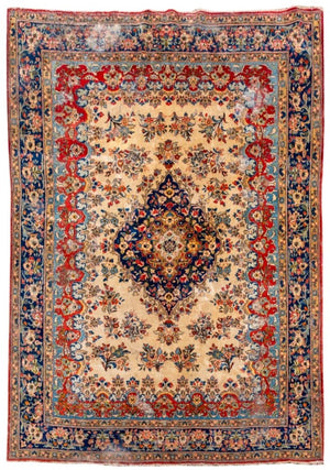 Persian Kirman Rug 8.8' x 6.8' (8988672131379)