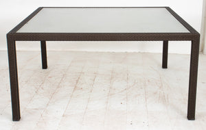 Janus et Cie Woven & Glass Outdoor Table, 21st C (8862147346739)