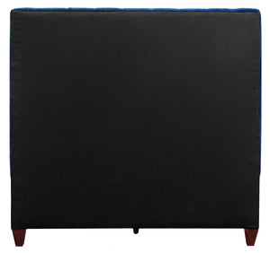 Blue Velvet Upholstered Bed (8944691970355)