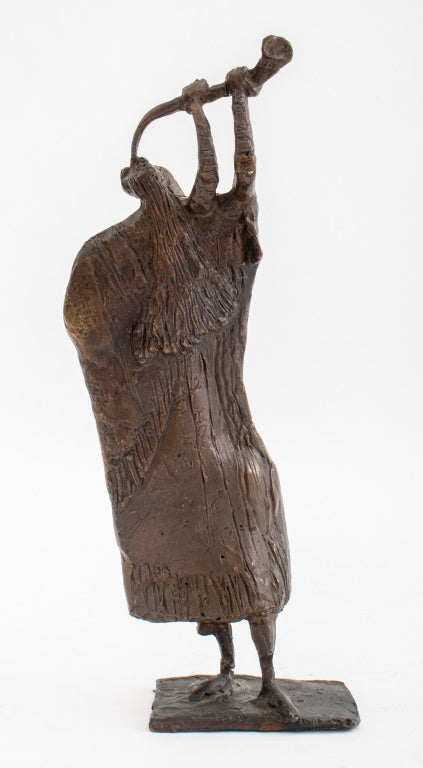 Judaica "Blowing the Shofar" Bronze Sculpture
