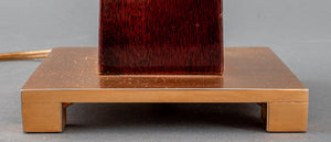 Art Deco Style Mahogany Table Lamps, Pair (8928707445043)