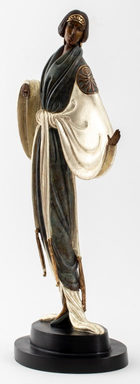 Erte "Belle de Nuit" Patinated Bronze Figure, 1987 (8928964018483)