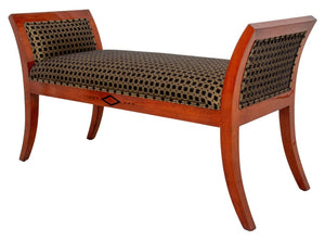 J. Robert Scott Upholstered Mahogany Bench (9410298839347)